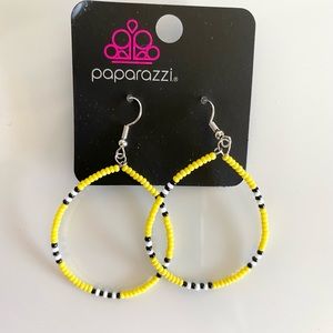 Paparazzi Yellow Beaded Drop Earrings